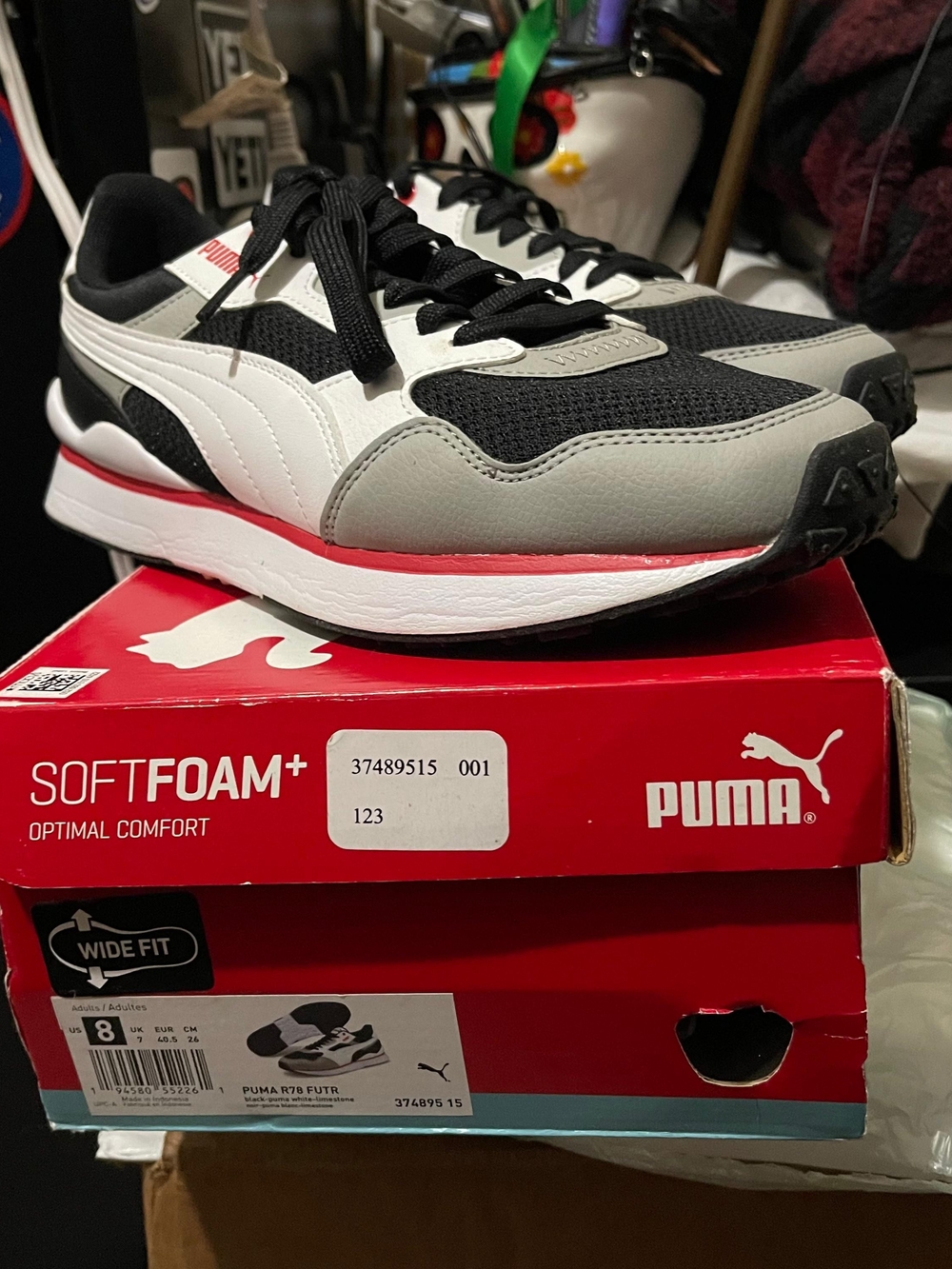 Puma Men's Black & Gray Running Sneakers